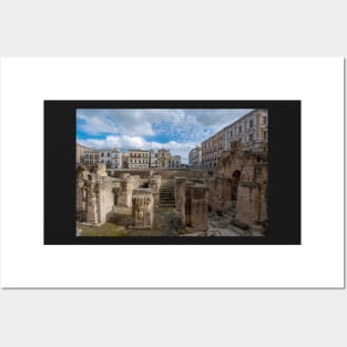 Roman amphitheater in Lecce, Italy Posters and Art